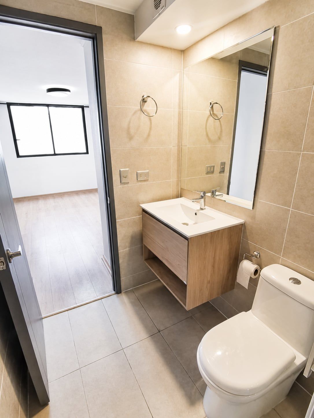 Baño de un departamento en Edificio Vergara