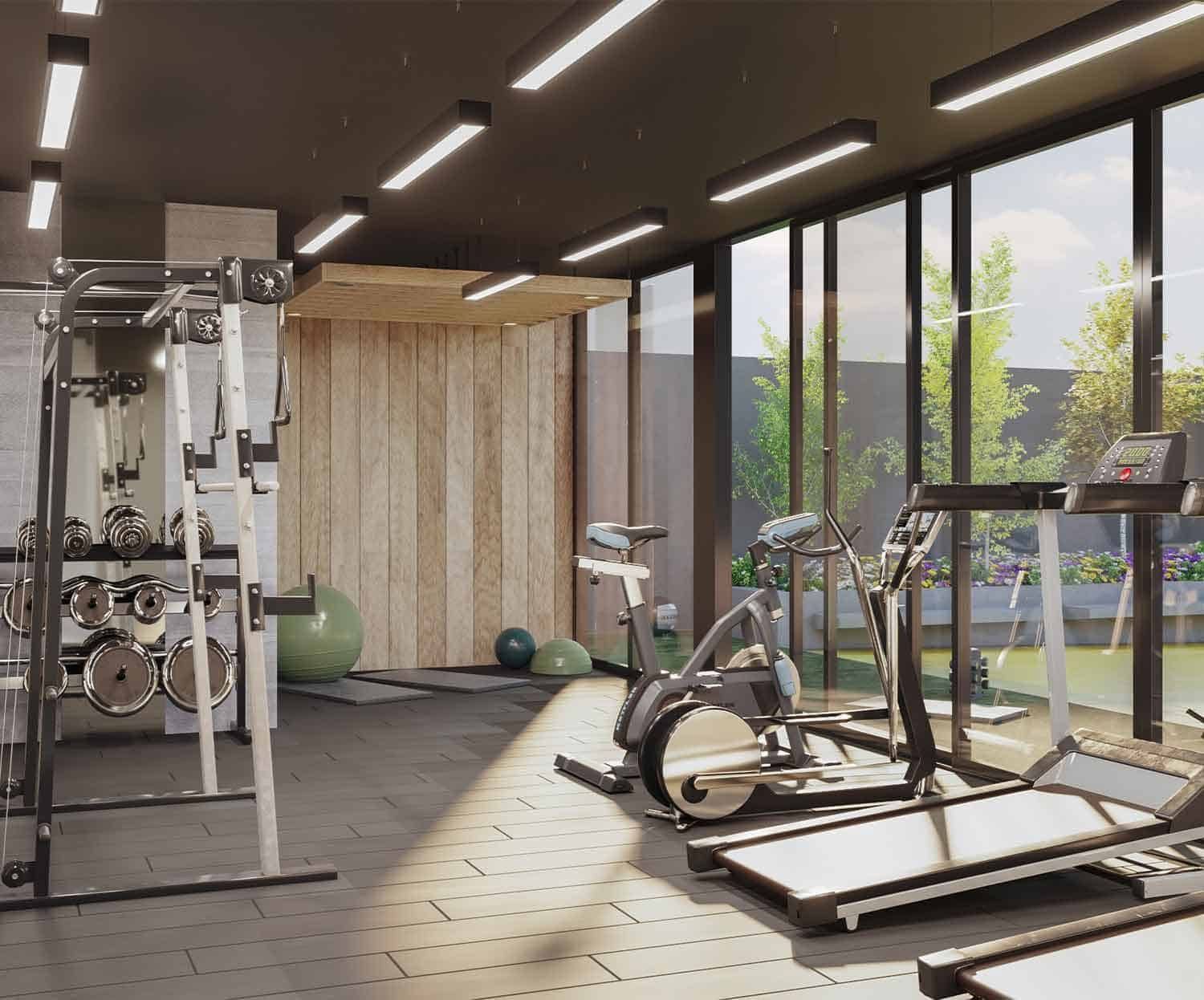 Imagen referencial (render): gimnasio de Aldunate