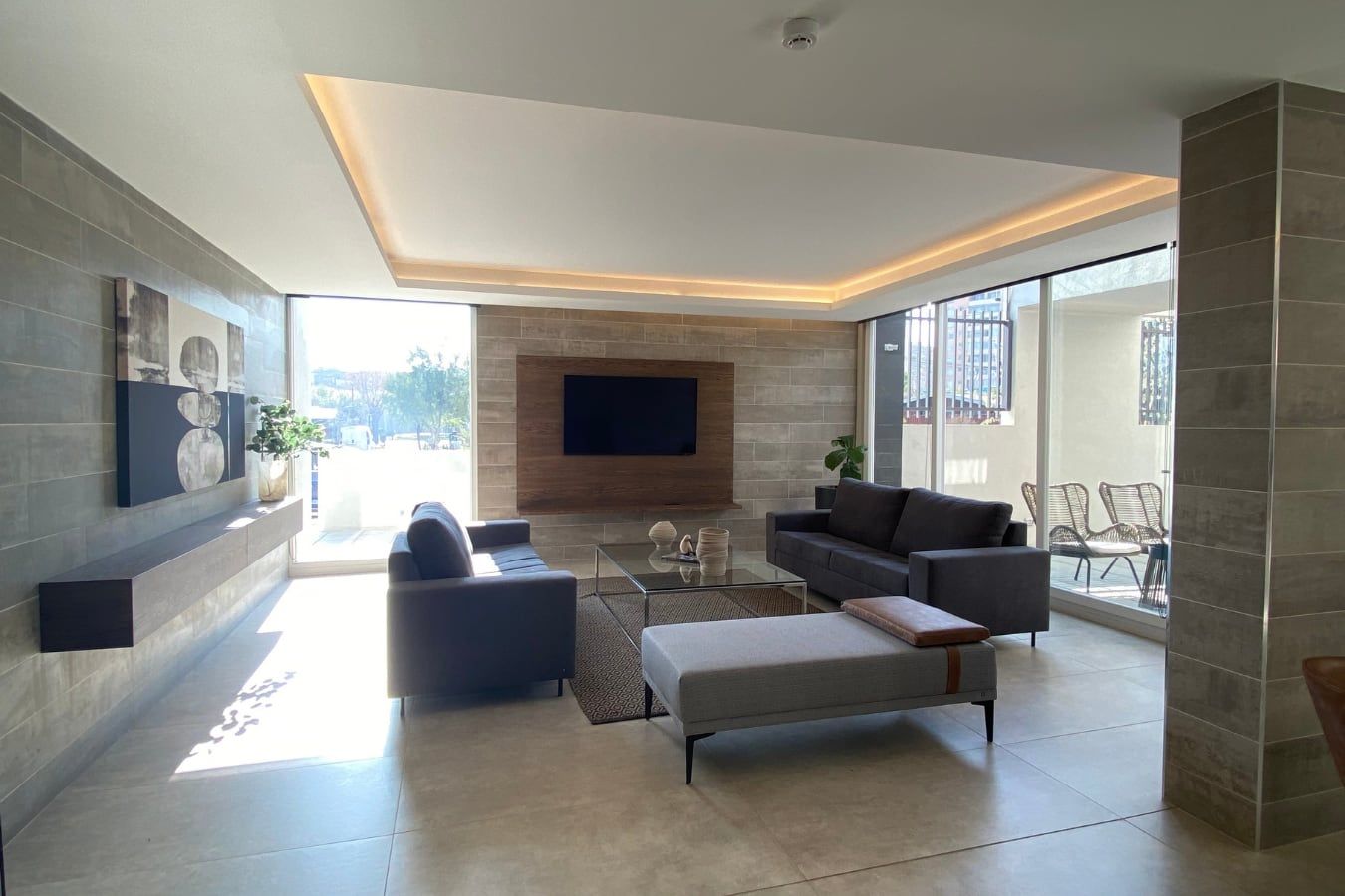 Sala común con sillones de Mirador Activa
